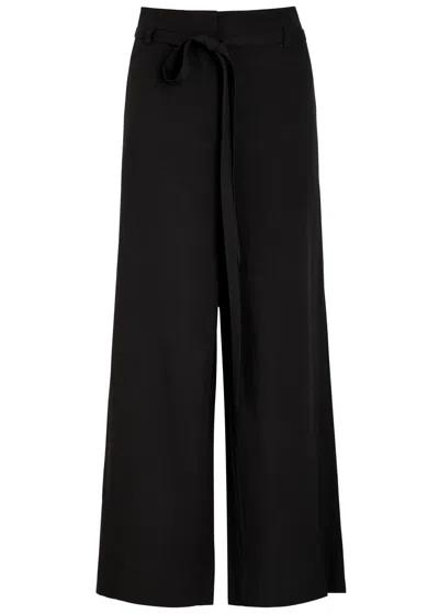 Totême Tie-waist Fluid Trousers In Black