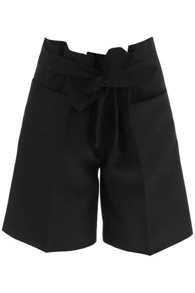 TOTÊME TOTEME BELTED WOOL-BLEND SHORTS WOMEN