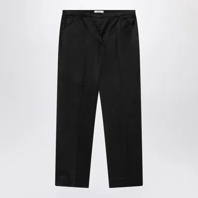 Totême Toteme Black Capri Pants In Compact Knit Women