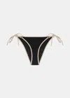 Totême Contrasting-trim Side-tie Bikini Bottoms In Black