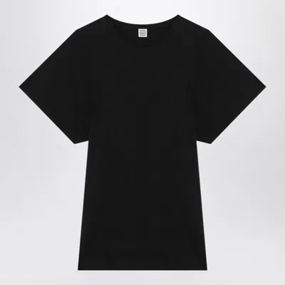 Totême Toteme Black T-shirt In Organic Cotton Women