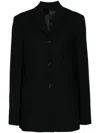 Totême Overlay Wool Blend Blazer In Black
