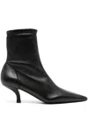 Totême 60mm The Suede Heeled Sock Boot In Black
