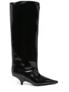 Totême Patent Leather Knee-high Boots In Black