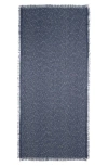 Totême Toteme Bouclé Fringe Scarf In Azure/white