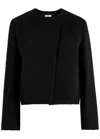 Totême Cropped Bouclé Jacket In Black