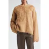 Totême Toteme Boxy Alpaca Blend Crewneck Sweater In Beige