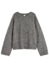 Totême Toteme Brushed Alpaca-blend Jumper In Grey