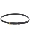 Totême Toteme Buckled Thin Leather Belt In Black