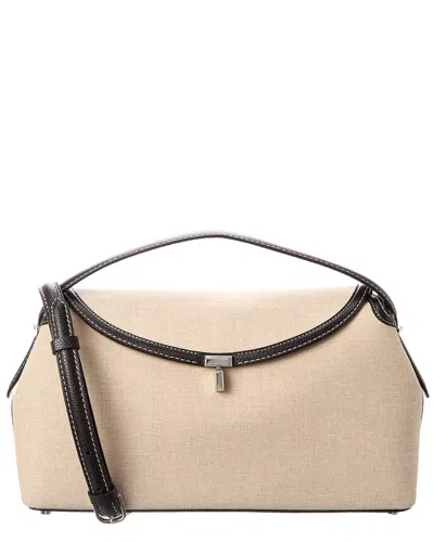Totême Toteme Canvas & Leather Satchel In Black