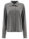 Totême Grey Shirt With Raglan Sleeves In Cashmere Woman In Grey