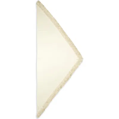 Totême Toteme Charmeuse Satin Triangle Fringe Scarf In Neutral