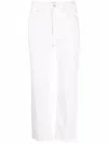 Totême High-waisted Wide Leg Trousers With Slanted Pockets In Beige
