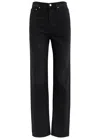 Totême High-rise Straight-leg Jeans In Black
