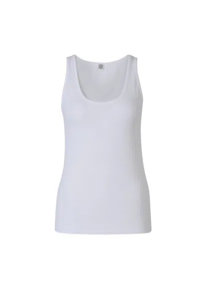 Totême Classic Sleeveless Ribbed Tank Top In U Neck