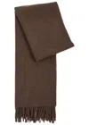 Totême Toteme Classic Wool Scarf In Chocolate