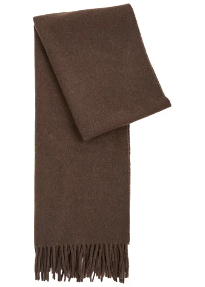 Totême Toteme Classic Wool Scarf In Chocolate
