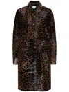 Totême Leopard Print Car Coat In Horse In P Leopard