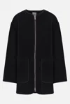 Totême Toteme Wool Zipped Jacket In Black