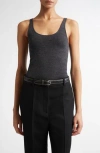 Totême Toteme Compact Merino Wool Blend Sweater Tank In Grey Melange