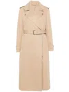 Totême Toteme Main Cotton Long Trench Coat In Beige