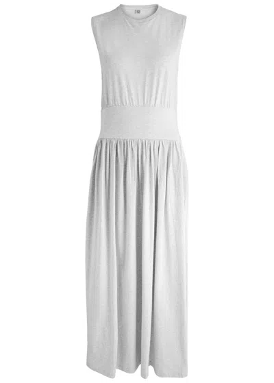 Totême Women's Cotton Sleeveless Midi-dress In Grey Light