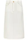 Totême Contrast-stitching Midi Skirt In White