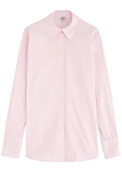 Totême Toteme Cotton-poplin Shirt In Pink