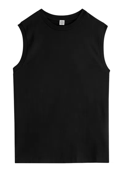 Totême Toteme Relaxed Organic Cotton Tank Top In Black