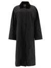 Totême Country Waxed Cotton Long Coat In Green