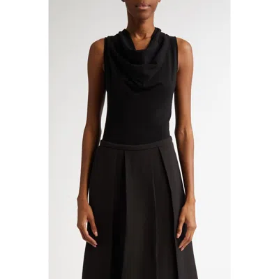 Totême Toteme Cowl Neck Top In Black