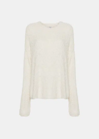 Totême Brushed-effect Silk Jumper In Cream