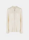 TOTÊME TOTEME CREAM WHITE ZIPPED CABLE-KNIT CARDIGAN