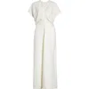 Totême Toteme Crinkle Texture Knit Maxi Dress In Cream