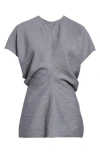 Totême Toteme Crinkle Texture Knit Top In Mistral