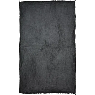 Totême Toteme Crinkled Gauze Scarf In Black