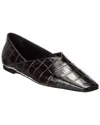 Totême Toteme Croc-embossed Leather The Everyday Ballet Flats In Brown