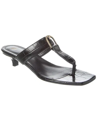 TOTÊME TOTEME CROC-EMBOSSED LEATHER SANDAL