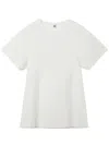 Totême Embroidered Ribbed Stretch-cotton Jersey T-shirt