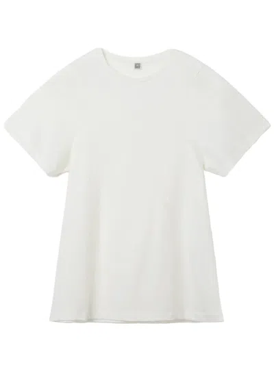 TOTÊME TOTEME CURVED SEAM T-SHIRT OFF-WHITE