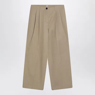 Totême Toteme Desert-coloured Pants In Cotton Women In Cream