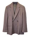 Totême Toteme Double-breasted Blazer In Grey Wool In Grey