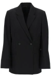 TOTÊME TOTEME DOUBLE-BREASTED RECYCLED WOOL BLAZER