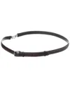 Totême Toteme Double Clasp Croc-embossed Leather Belt In Red