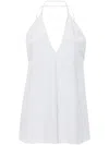 Totême Toteme Double-halter Silk Top Women In Ice