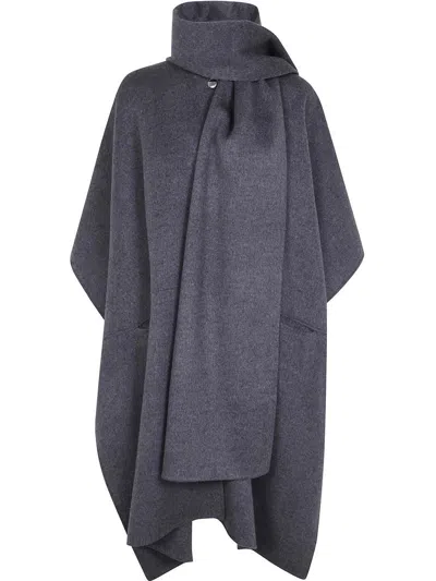 Totême Toteme Doublé Scarf Coat Clothing In Grey