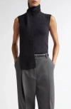 Totême Wool-blend Knit Scarf Top In Grey