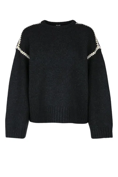 Totême Toteme Embroidered Wool Jumper
