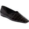 Totême Toteme Croc-embossed Leather The Everyday Ballet Flats In Dark Brown