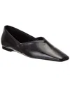 Totême The Everyday Flat Black Nappa Leather Ballerinas In Black